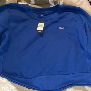 blue Tommy Hilfiger sweatshirt